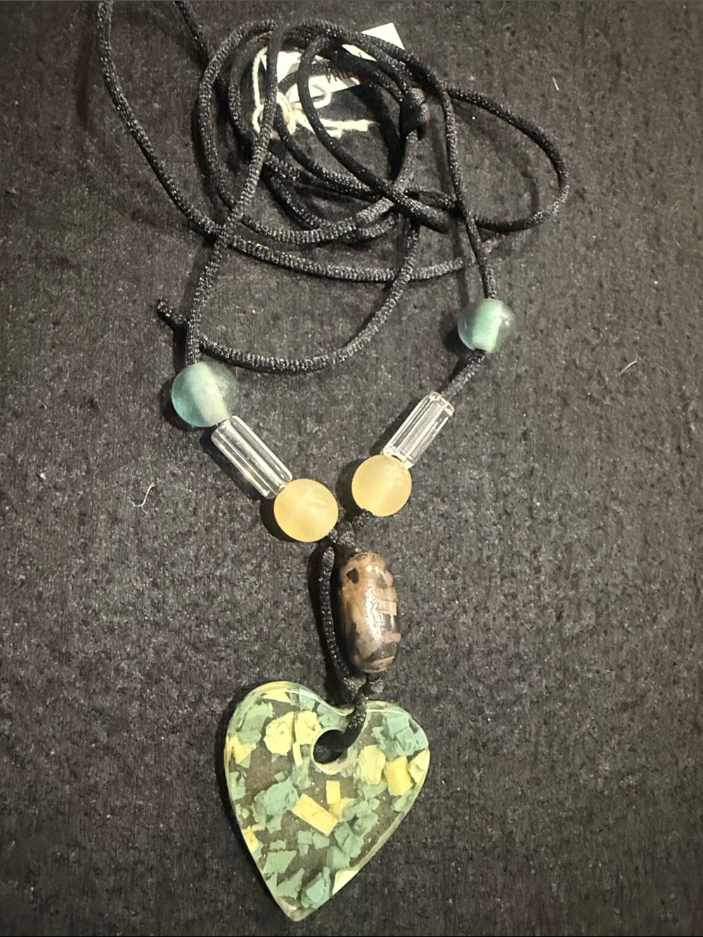 Handmade Green Heart Pendant Necklace – Women Jewelry